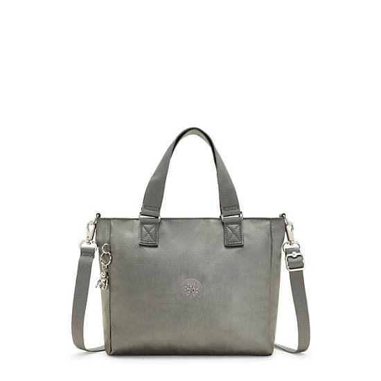 Kipling Venla Metallic Tote Çanta Gri | TR 1741NW